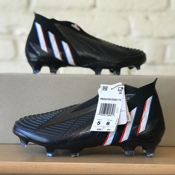 Adidas Predator Edge+ FG Soccer Football Black Cleats Messi GV7385 Men Sz 5 / 6W - Picture 2 of 9